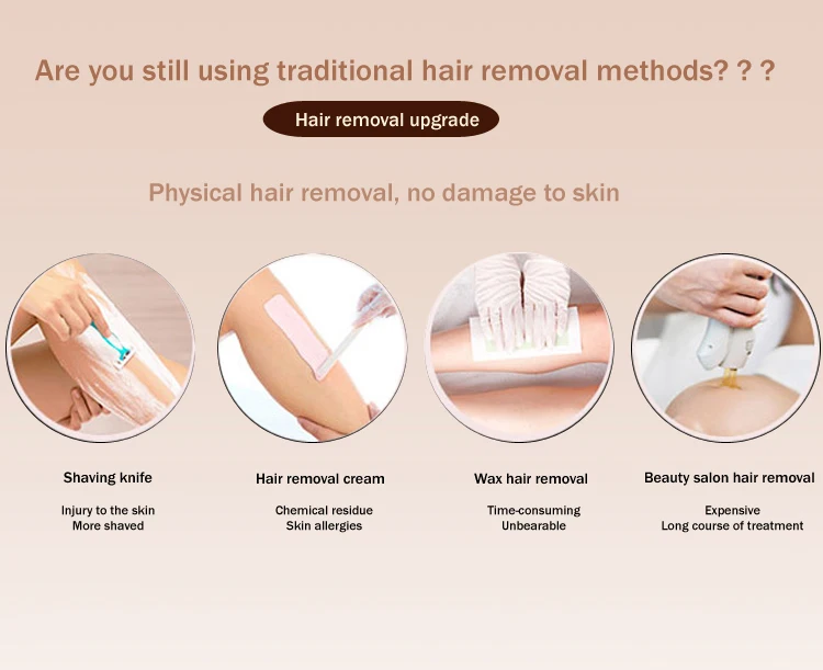 private label skin care sponge ipl hair removal device needle epilator equipment