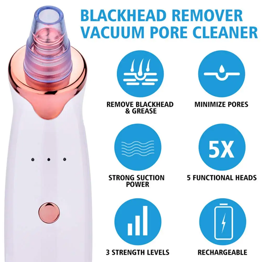 Blackhead Remover Skin Care Pore Vacuum Acne Pimple Removal Vacuum Suction Tool Facial Diamond Machine Face Clean