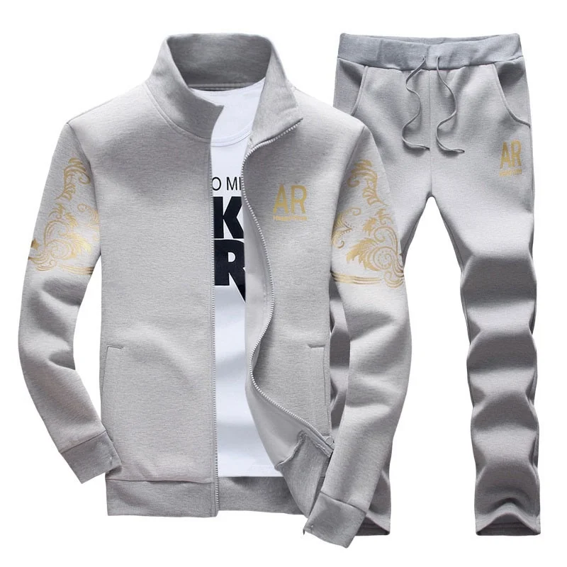 

Oem print logo luxury breathable outdoor sportwear blank mens tracksuit se, Black, gray, navy