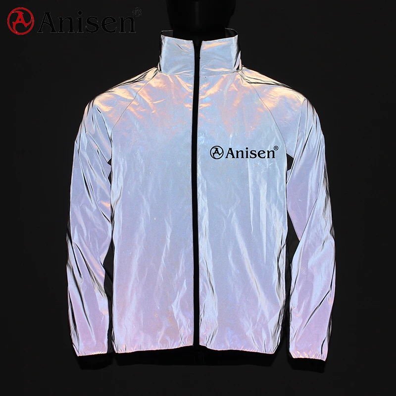 

2019 3m Latest reflective sportswear lightweight running waterproof softshell cycling custom riding high visible jacket for men