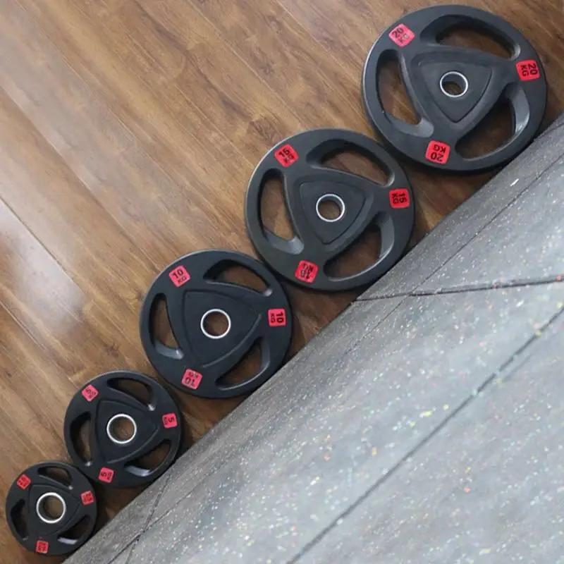 

Hot selling Slimming exercise gym equipment weight plate barbell set weight disk RUIBU-5008, Black