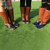 Wholesale Monogrammed Fur Lining Women High Duck Rain Boots