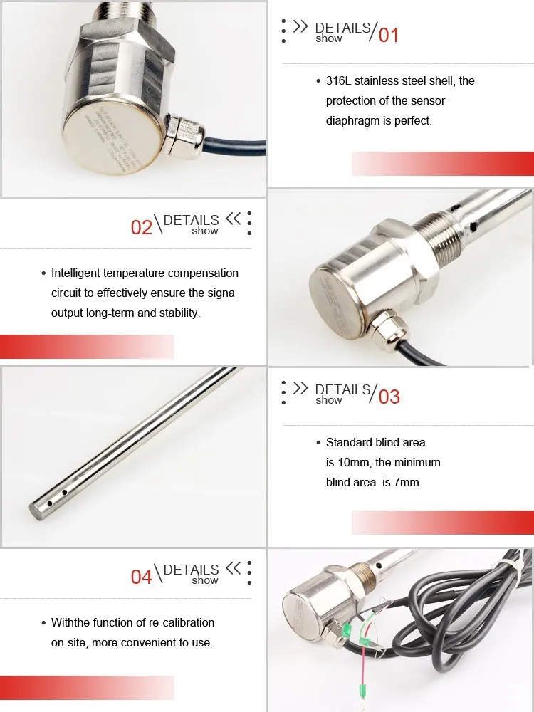 Holykell Oem Underground Fuel Tank Level Measurement Capacitive Oil