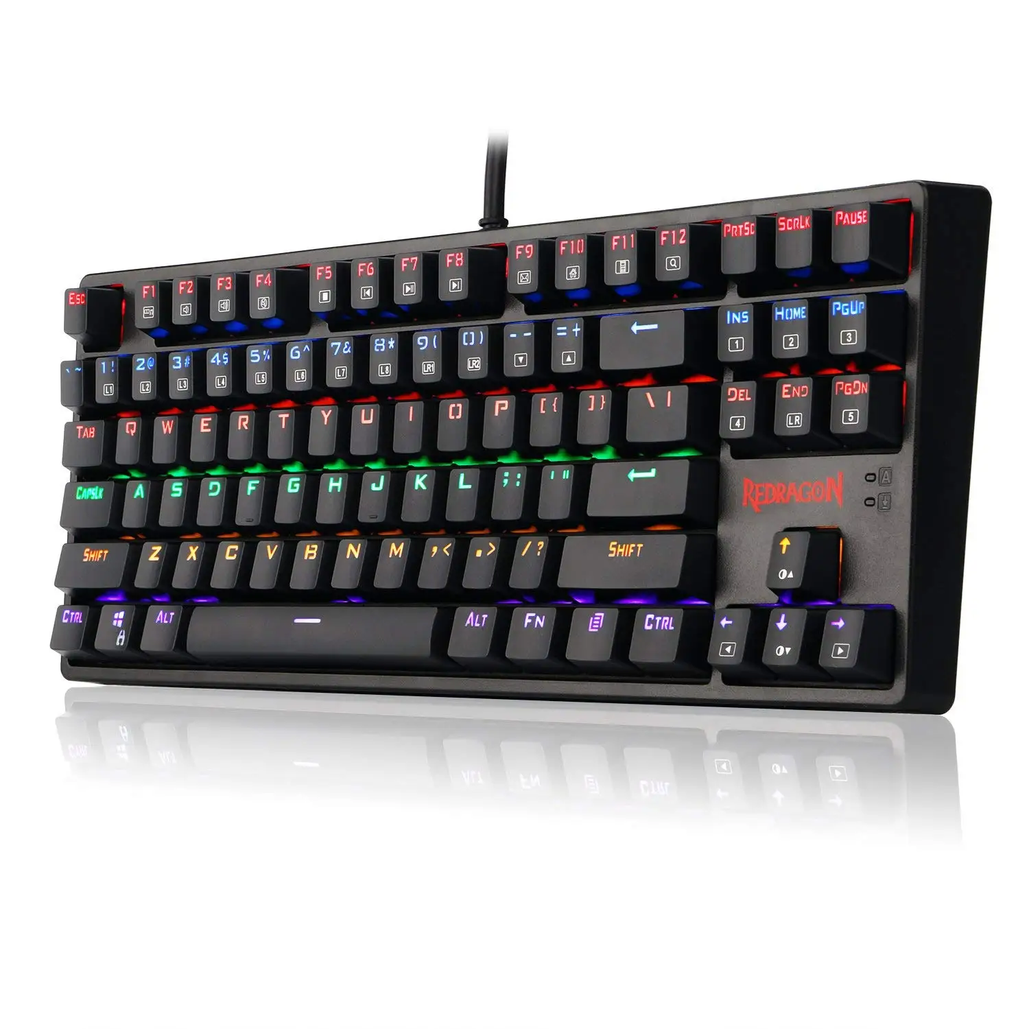 High Quality Redragon K576 Colorful Backlit Gaming Keyboard Mechanical