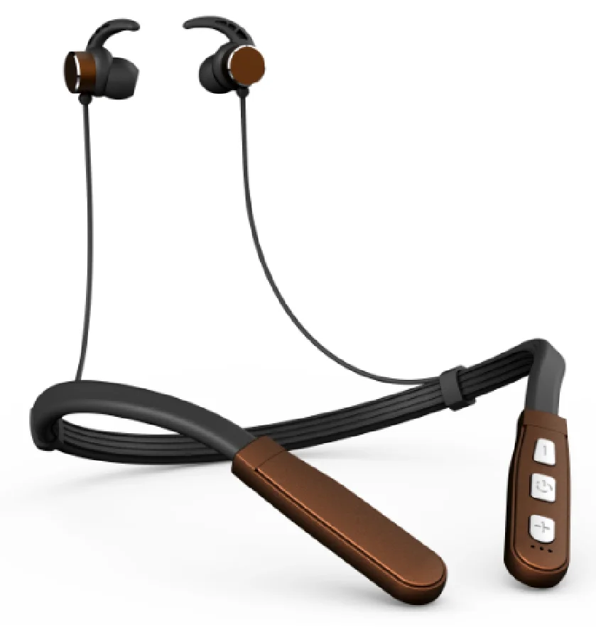 

Foldable neckband wireless earphone boat HiFi stereo in-Ear sport earbuds