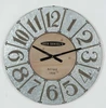 27.5 inch Large Galvanized Retro round clock ,Wall Clock Wood Face Design And Faux-galvanized Numbers And Black Arms for Decor