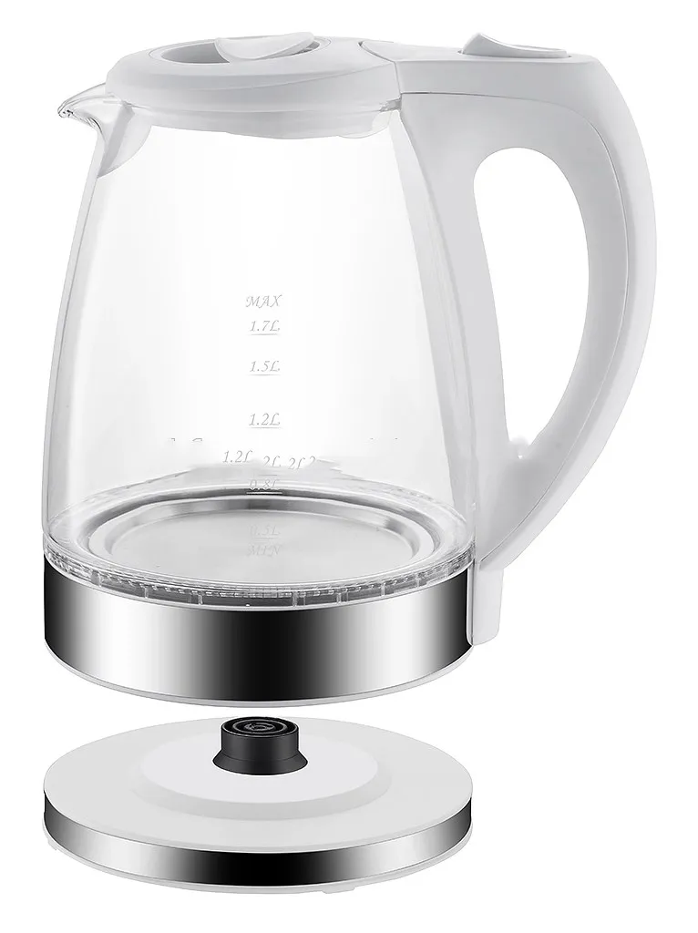 Mini Electric Portable Tea Kettle Leadfree Glass Tea Kettle With Color