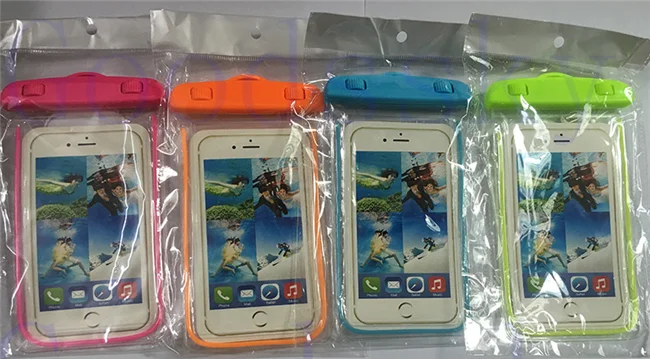 Universal Diving Swim Night Luminous Underwater Waterproof Mobile Cell Phone Case Bag Pouch