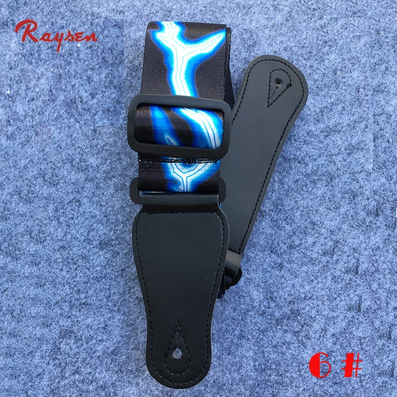 

Durable Polyester + leather Guitar Strap Belt Acoustic Guitar Accessory wholesale, Colorful