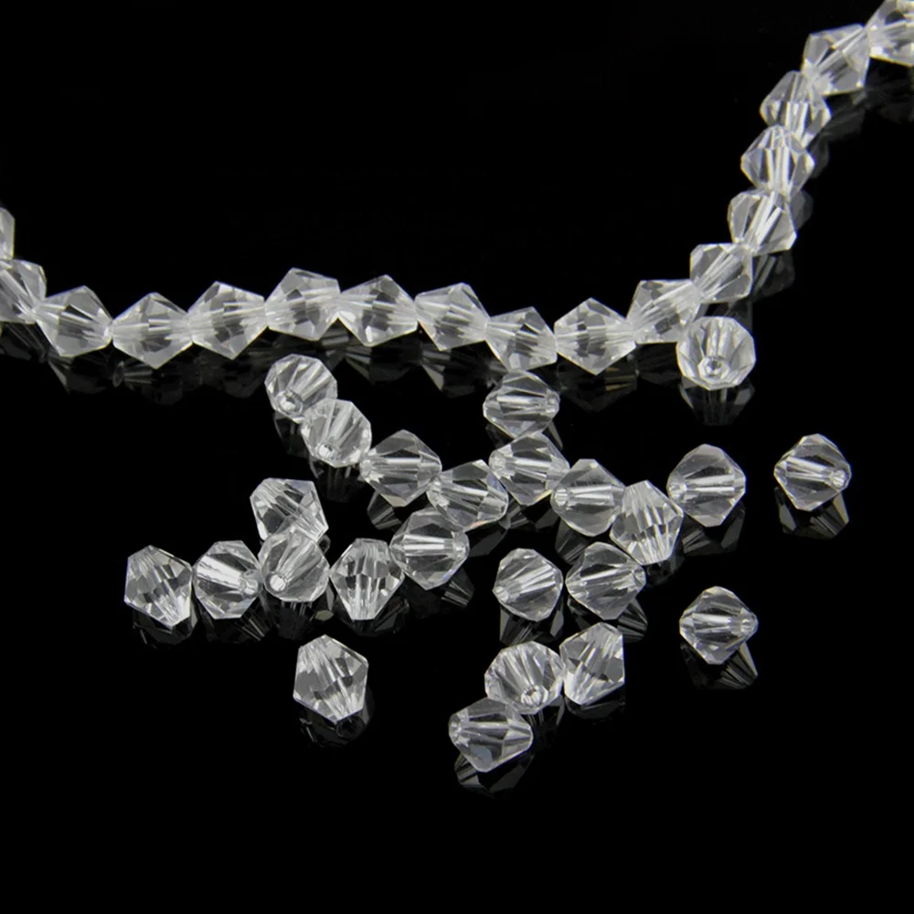 

New Design  Clear Art Glass Bicone Beads Small Quantities for Jewelry Making