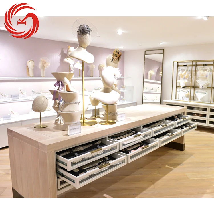 Romantic Wedding Dress Shop Design Hanging Wedding Dress Display