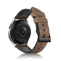 

20mm 22mm Leather Soft TPU Replacement Wrist Bands for Samsung Galaxy Watch 46mm / Gear S4 S3 S2 Frontier/Classic Smartwatch