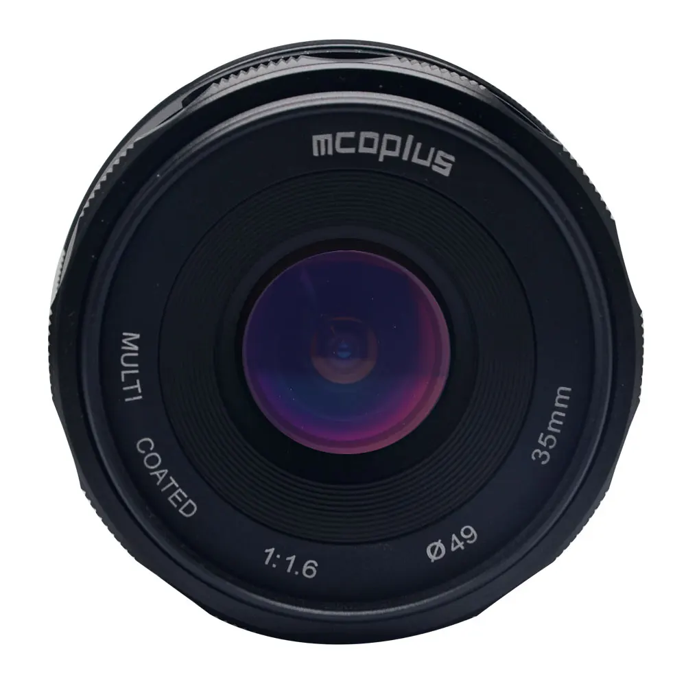 

new arrival mcoplus 35mm f1.6 mirroless camera lens A5000/A5100/A6000/A6100/A6300, Black