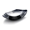 Plain Black Plastic Melamine Hotel And Restaurant Plates Dishes Ware