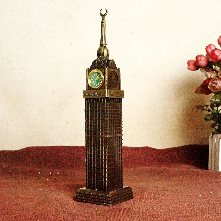 Handmade Saudi Mecca Clock Tower Abraj Al Bait Building Model