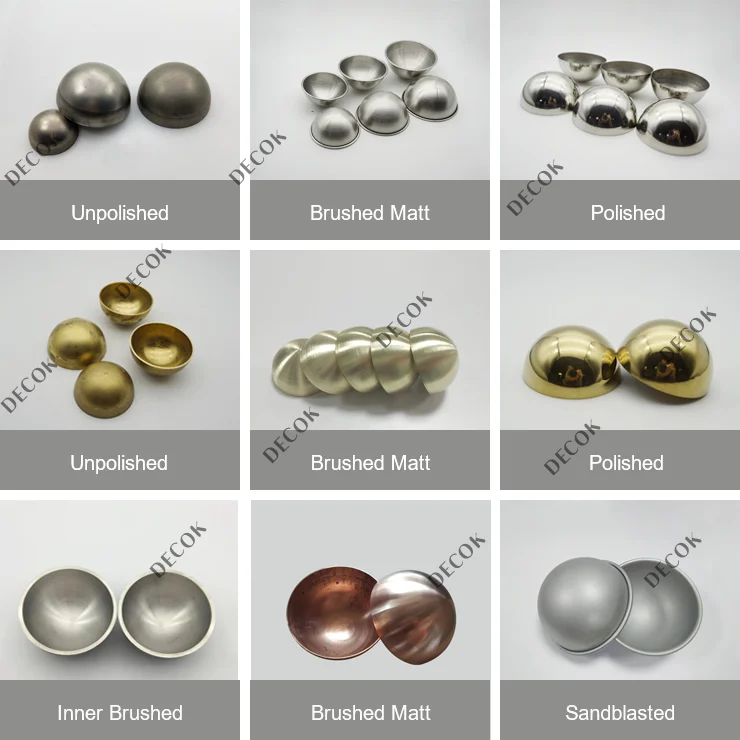 Large Decorative 6" Brass Half Sphere 6 Inch Hollow Brass Hemisphere