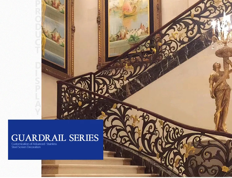 villa artful best home golden stainless stairs railing design interior 304/316 stainless steel handrail for stairs