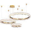 Personality wrought iron Crystal Circle rings lighting fixture for Living room Modern LED Pendant Lights
