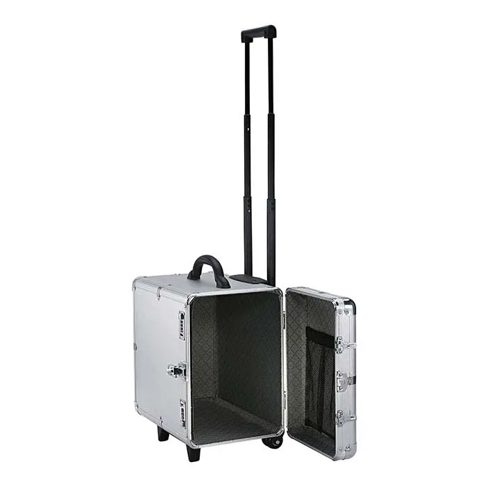 Easy Carry Locking Aluminum Hard Trolley Tool Case With Wheels And