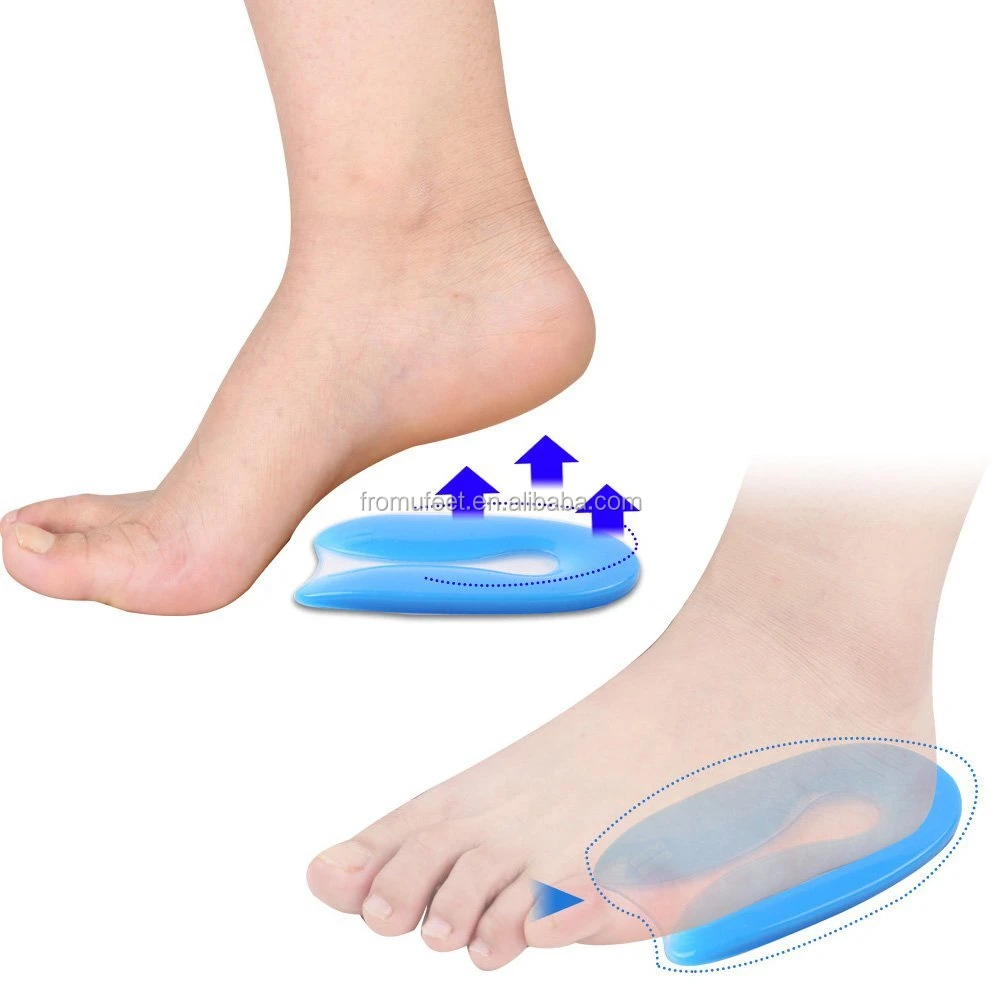 Zrwb07 Silicone Gel Insole U-shape Heel Protector Cushion Pad Shoe ...