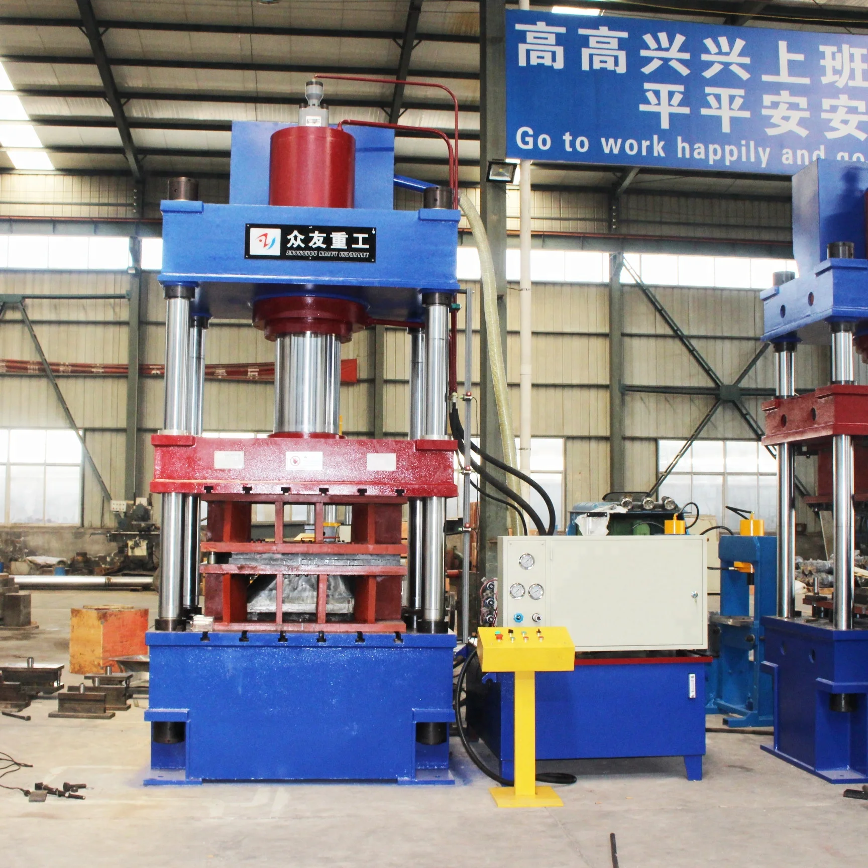 400ton Four Column Hydraulic Metal Stamping Press For Make Stainless ...