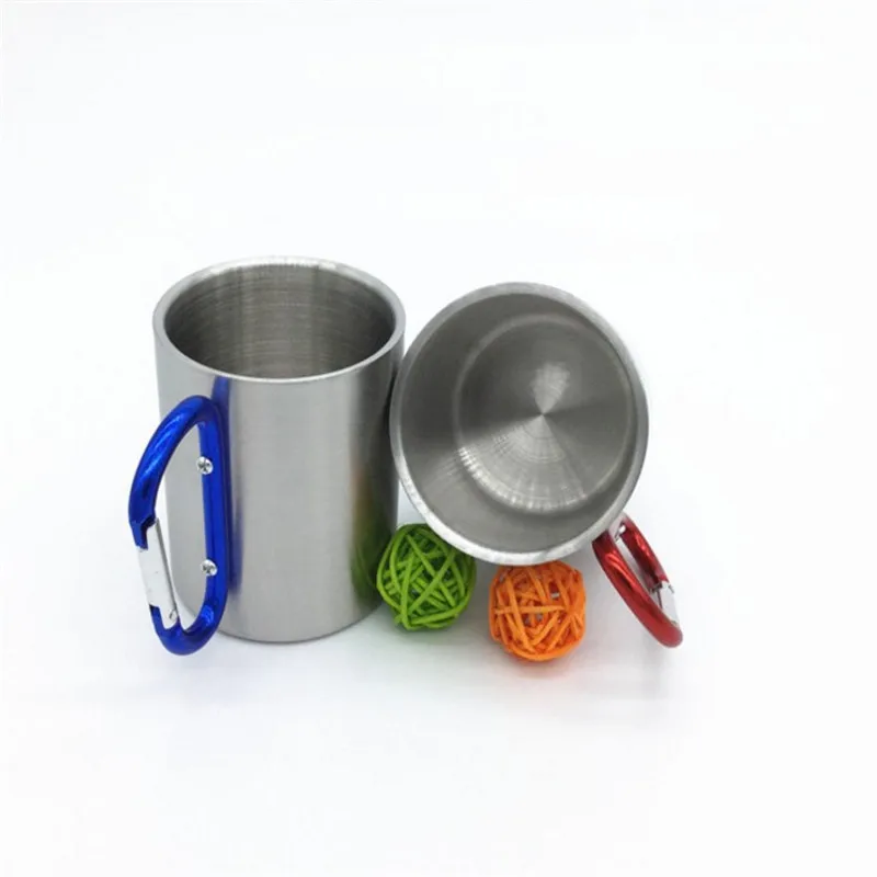 Promo good quality metal stainless steel carabiner mug