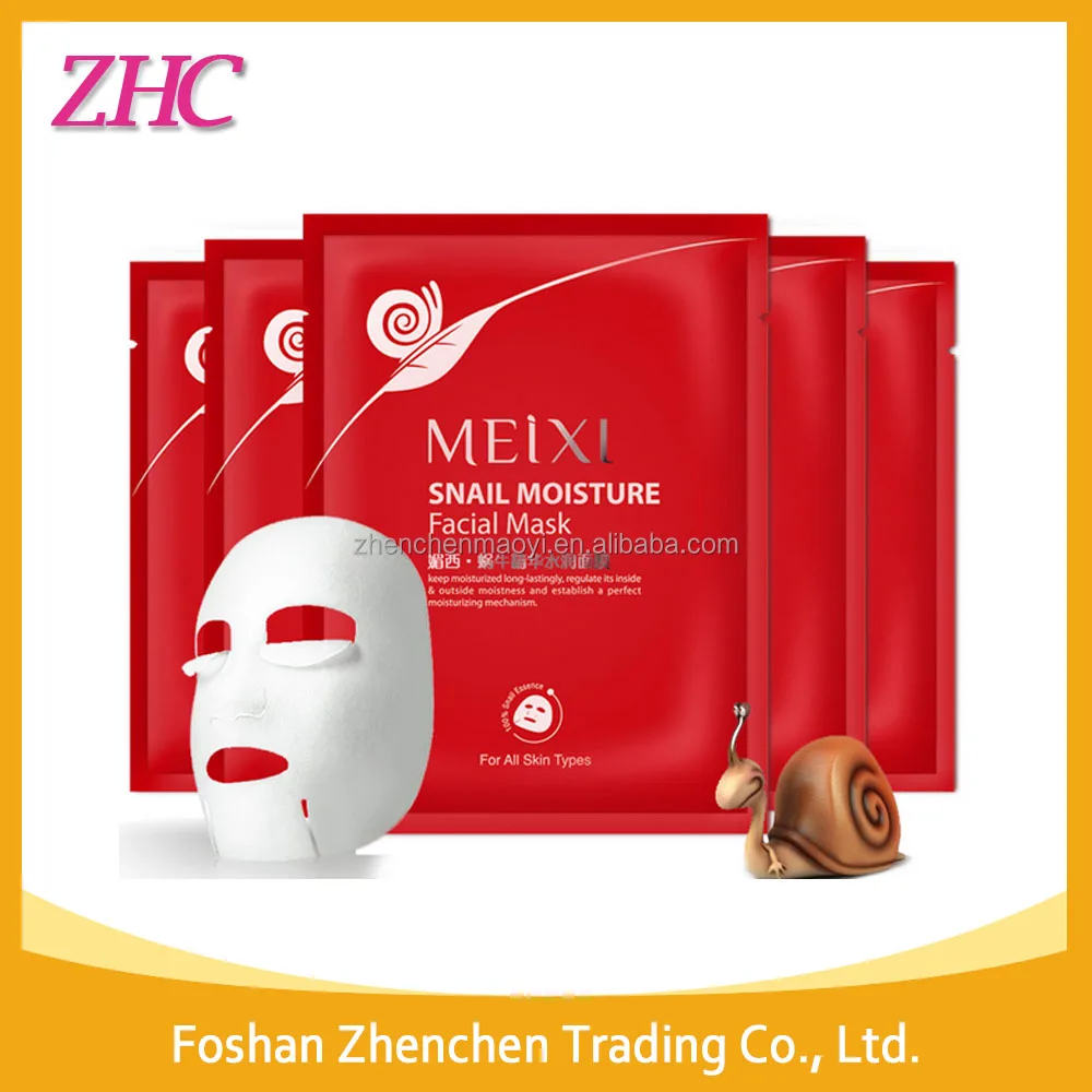 

Wholesale MEIXI Snail Moisturizing Whitening Acne Treatment Anti-Age Snail Moisture Full Effect Face Mask