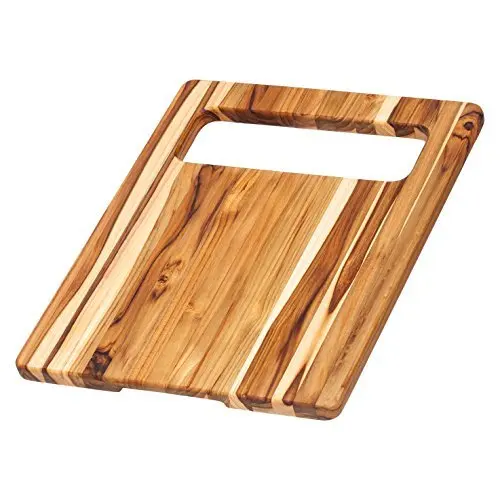 

Acacia Rectangular Cutting Board with Centered Hole/Handle Edge Grain, Natural
