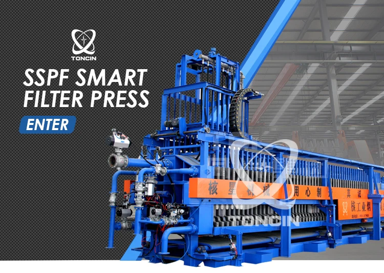 Professional design solid-liquid seperation SSPF customized horizontal smart filter press for mining processing