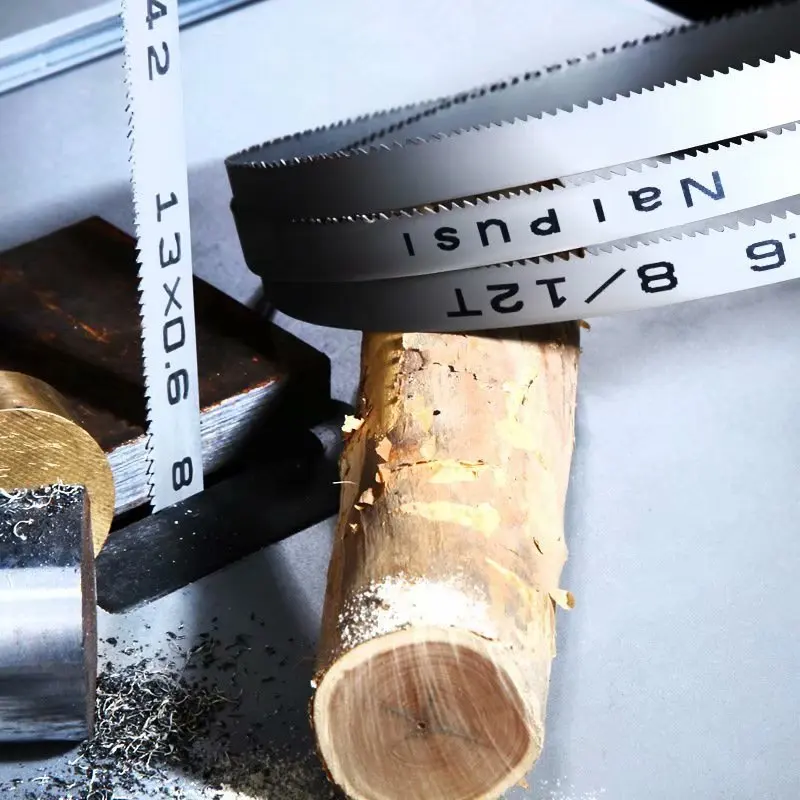 
High efficiency bi-metal band saw blade for wood/steel/ foam/bamboo cutting band knife blades 45-2/3-Inch by 1/2-Inch by 8/12Tpi 