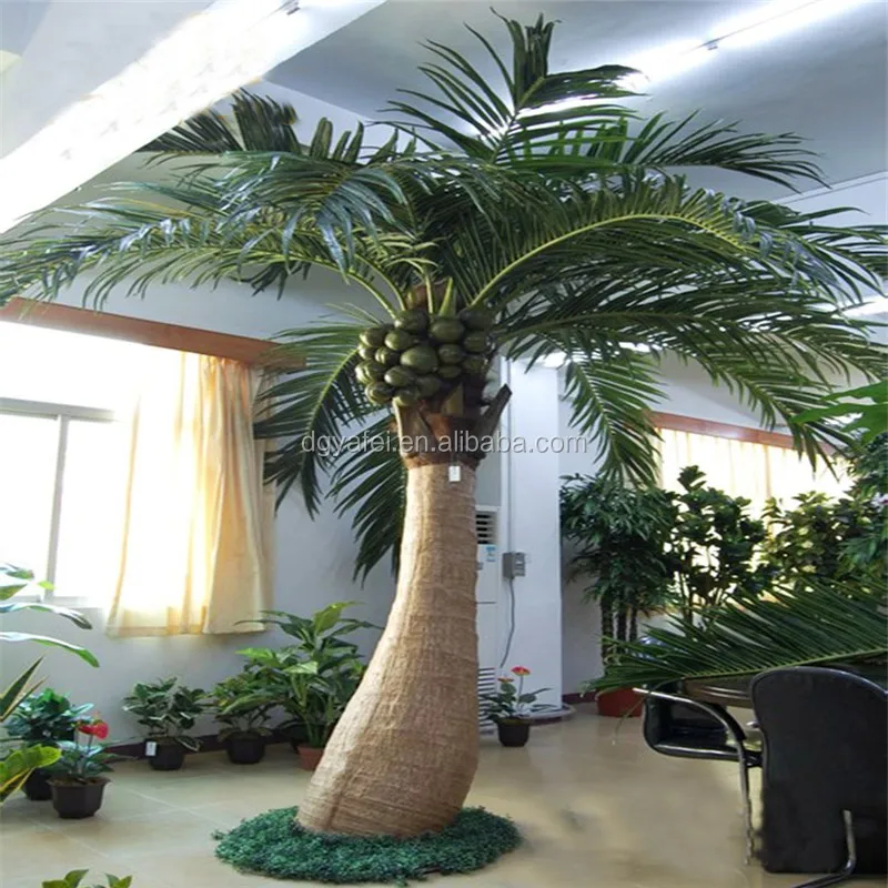 Large Outdoor Artificial Coconut Tree In Theme Amusement Park Fake