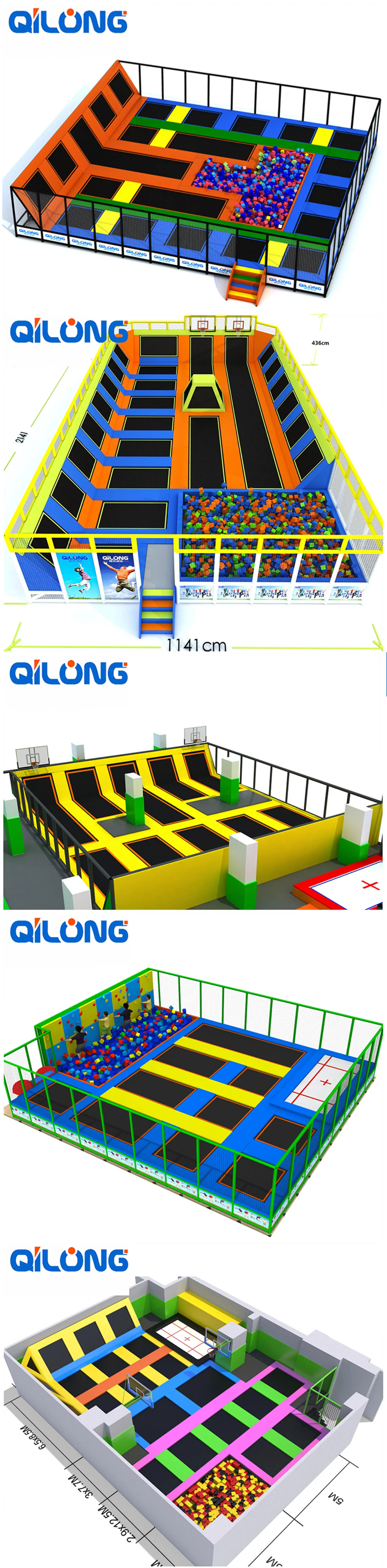 Super Jump Trampoline Park,Kids Indoor Trampoline Park With Climbing Wall And Basketball - Buy ...