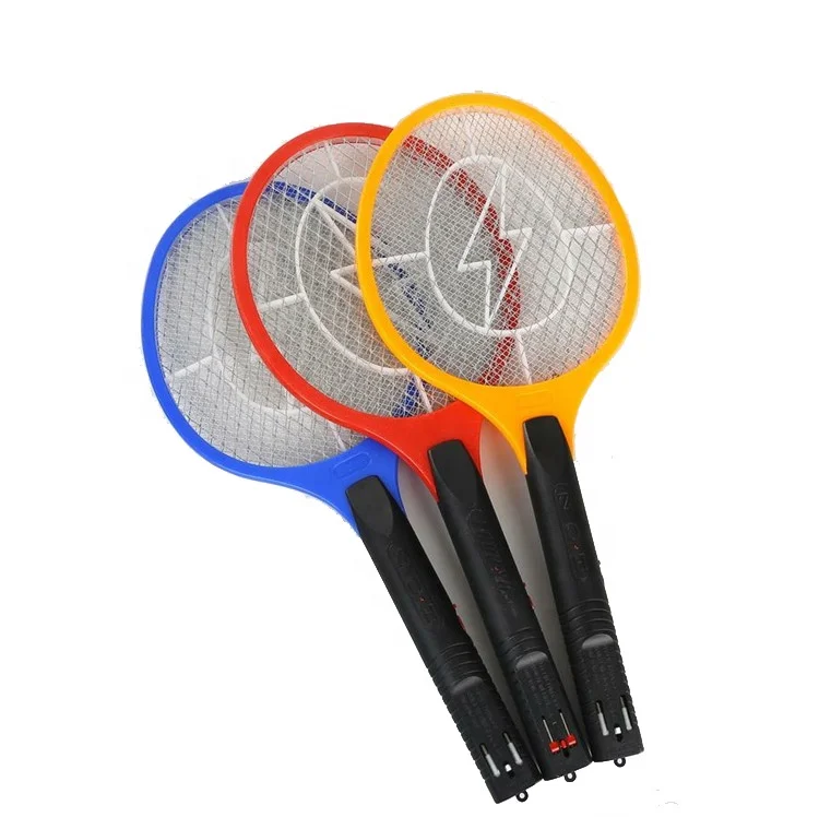 

Mosquito Killer Rechargeable Electric Fly Swatter Mosquito Bat Electric Fly Mosquito Racket, Red blue yellow