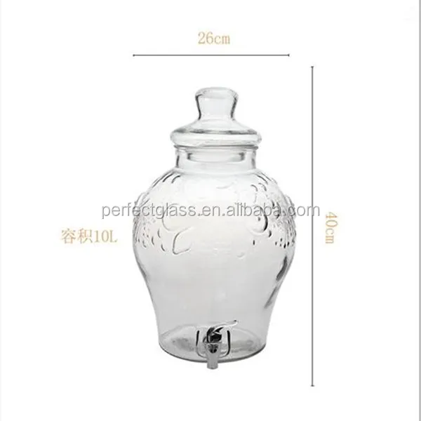 GCA-10L Glass Jar with Lid - 10000 ml - Holar