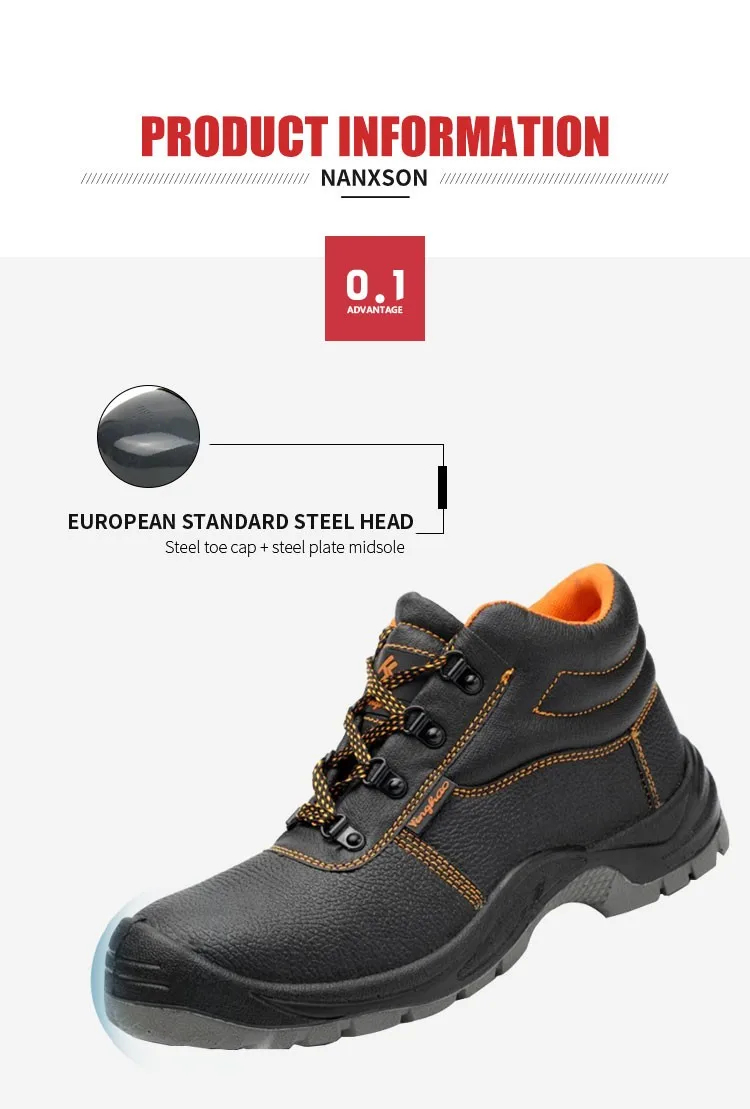 Cheap Industrial Construction Working Safety Shoes With Dual Density Pu