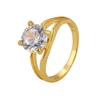 14072 $1.00 Xuping wholesale jewelry zircon latest gold finger single stone ring designs