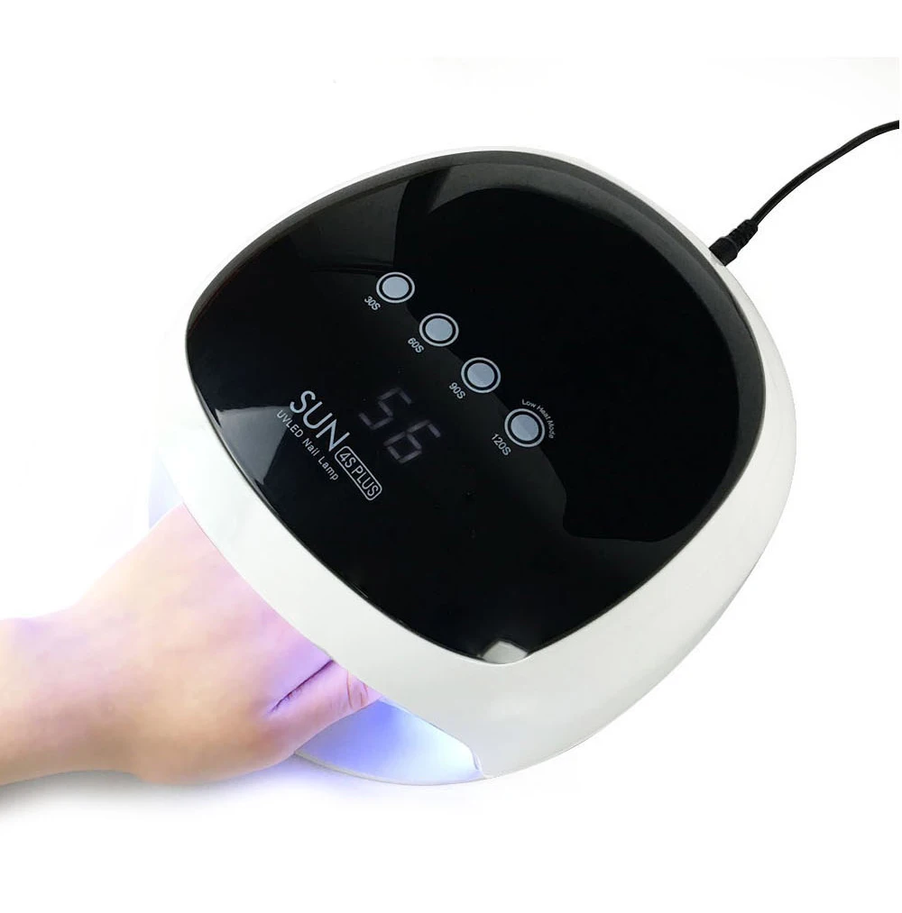 

SUN4 Plus 52W UV Lamp For Nail Manicure Timer LCD Display Best UV LED Lamp Nail For Nail Dryer Gel Polish Dryer Machine, Black