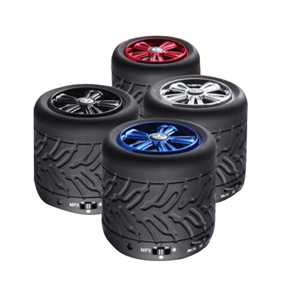 2015 new products Wireless tire Wheel Shape bluetooth speaker Super Bass Portable mini speaker