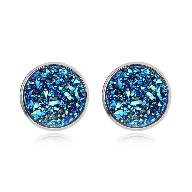 

Free shipping 2019 new trendy glitter resin earrings for women, As pictures