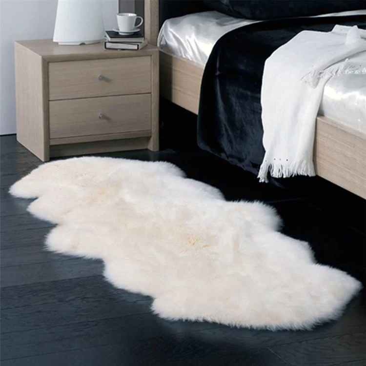 New popular sheepskin faux rug bedroom lamb fur carpets