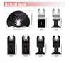 20PACK Wood/Metal Oscillating Saw Blades Professional Universal Quick Release Multitool Tool With scale, 7types precise cutting