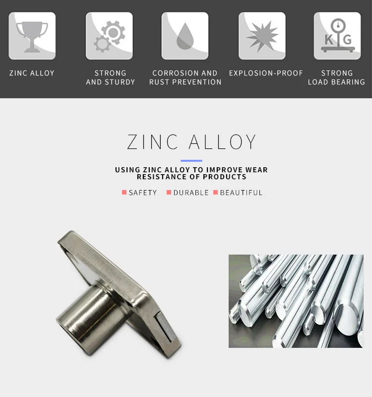 Home Furniture Hardware Parts Zinc Alloy Or Iron Safety Drawer Lock 138