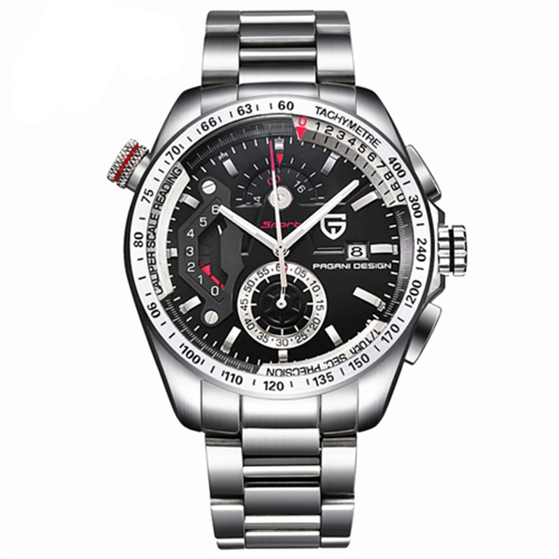 

PAGANI DESIGN Brand Chronograph Sport Watches Men Luxury Quartz Watch Stainless Steel Waterproof Wrist Watches relogio masculino