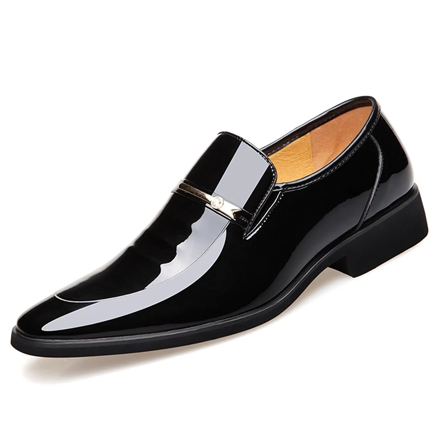 Huanhuan Men's Shoes Microfiber 2018 New Pointed Toe Glisten Wedding Shoes Spring Fall Formal Shoes Oxfords Business Shoes Black, Brown