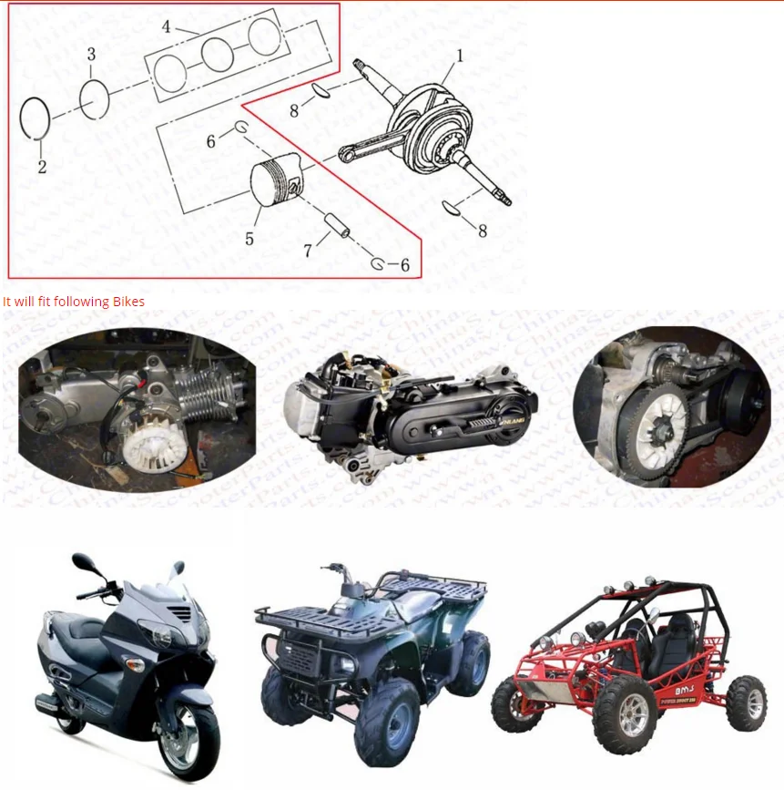 39mm Piston Rings Kit Gy6 50cc Jonway Jmstar Yiying Wangye Baotian
