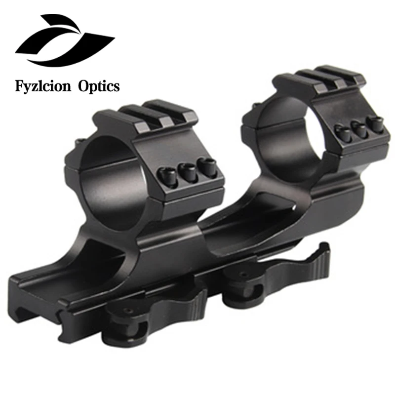 

Quick Release QD 25mm 30mm Riflescope Hunting Rifle Cantilever Scope Mount Picatinny Weaver 20mm Rail Mount, Black