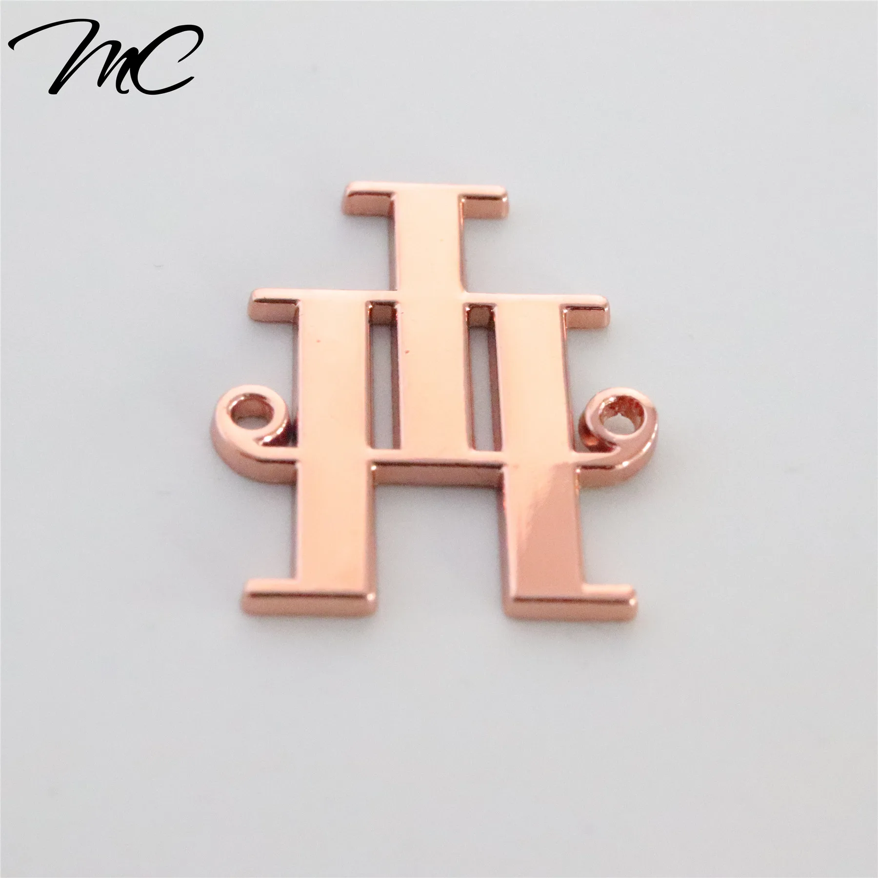 

Fashion decorative rose gold metal bag  logo label tag, Customized