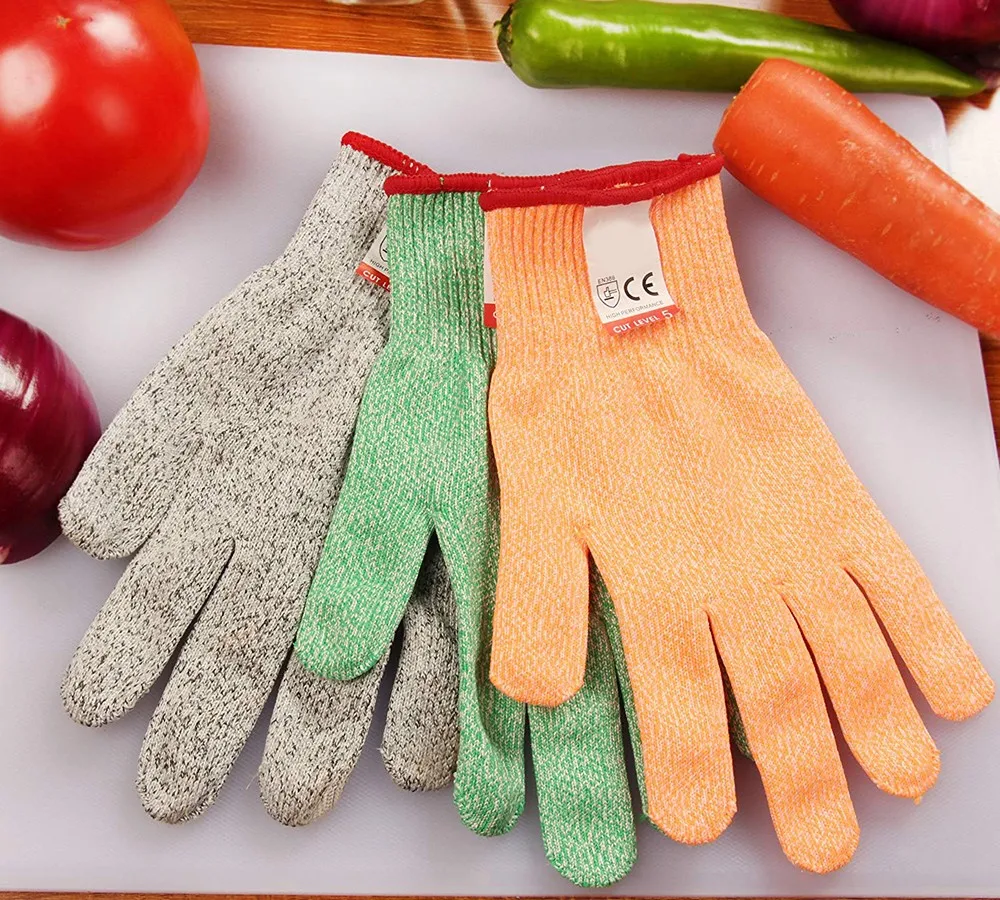 Cut Resistant Gloves Food Grade Cut Level 5 With Silicone Gel Palm ...