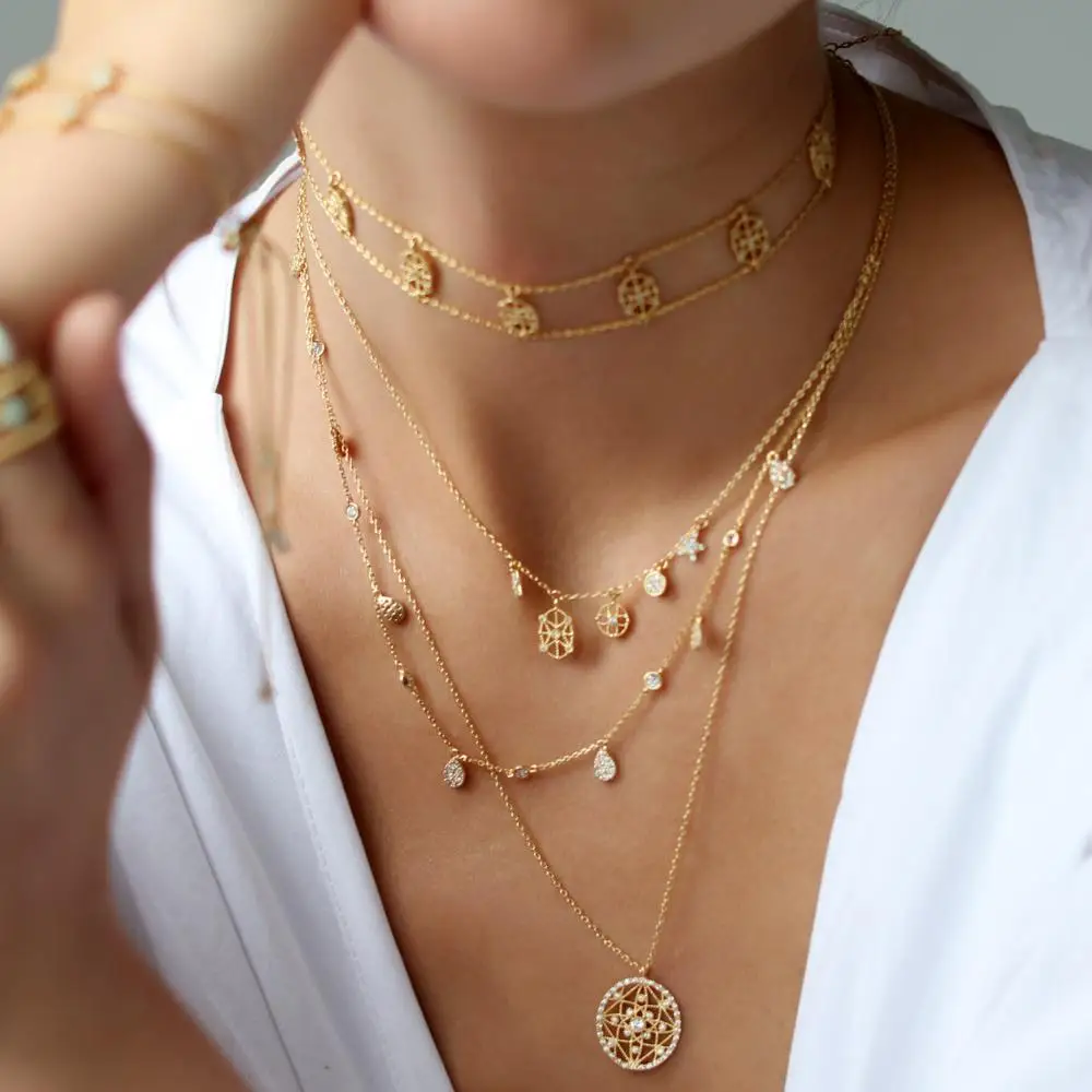2018 new arrived summer choker chain double chain chocker elegance women ladies gift accessories women necklace