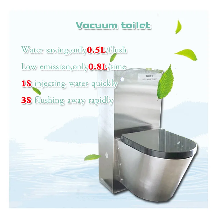 Multifunction Vacuum Toilet Stainless Steel Vacuum Toilet Watersaving